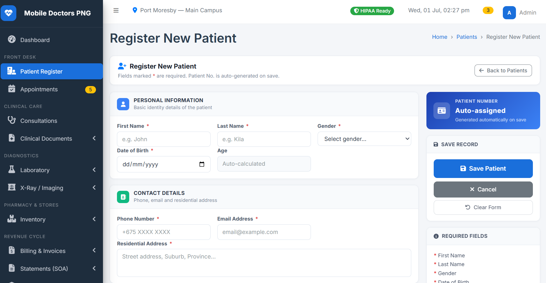 Electronic Medical Records System screenshot 1